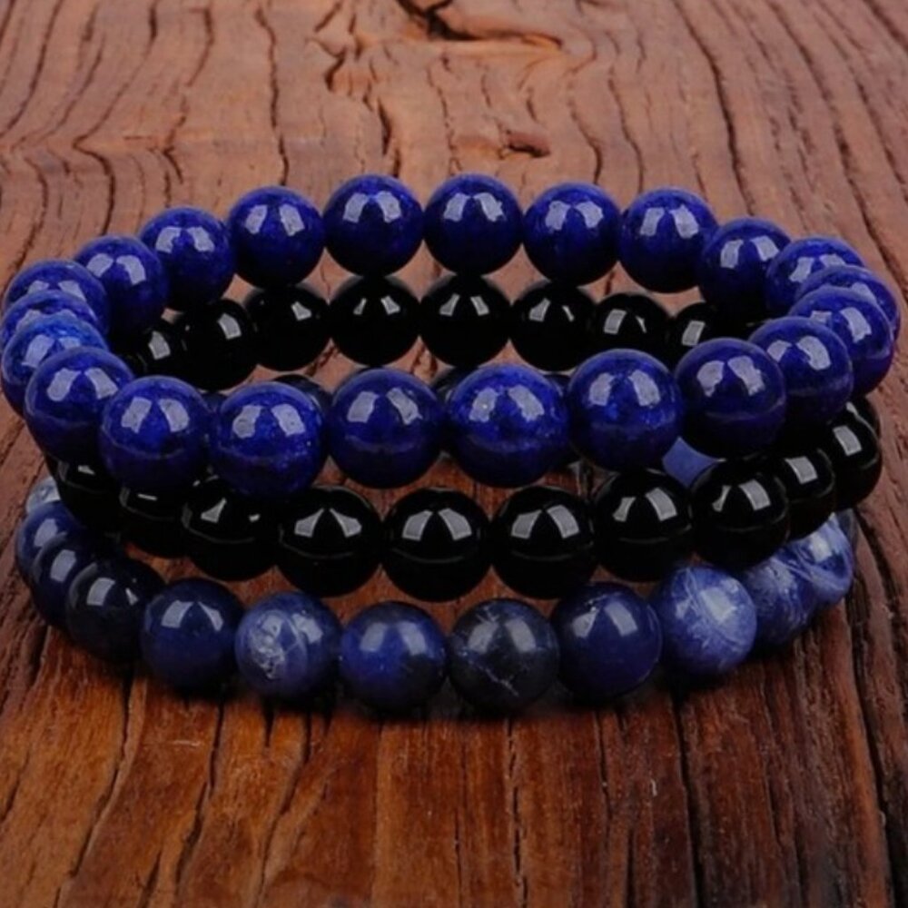 Natural stone bracelet blue